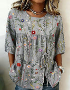 Women's Casual And Versatile Floral 3D Printed Top