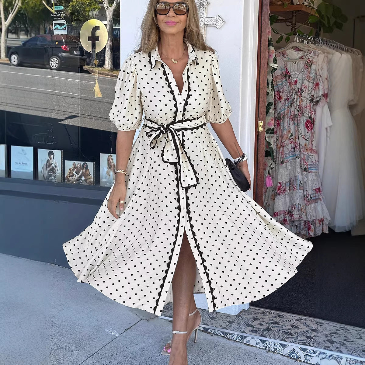 Women's New Lace-up Fashionable Casual Dress