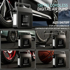 Portable Car Jump Starter 150PSI Air Pump & LED Light