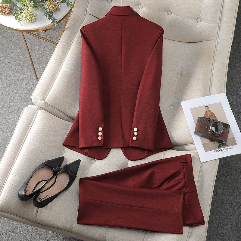 Bossa Long Sleeve Professional Suit Set Blazer And Pants