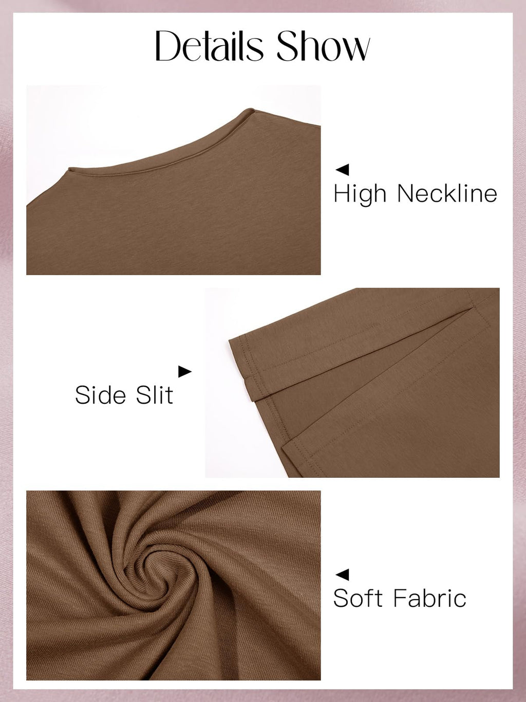 Fisoew Womens Oversized T Shirts Casual Sleeve Side Slit Workout Gym Loose Fit Summer Tee Tunic Tops