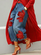 Loose Comfortable Versatile Printed Wide-leg Trousers