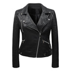 Korean-style Slim-fit Harajuku Student Biker Leather Jacket