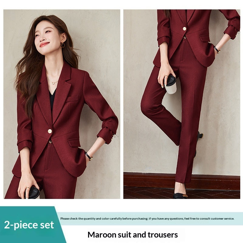 Bossa Long Sleeve Professional Suit Set Blazer And Pants