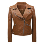 Korean-style Slim-fit Harajuku Student Biker Leather Jacket