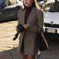 Elegant And Stylish Plaid Blazer For Women