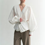 Spring Top Cotton Blend Asymmetrical Knot Design