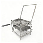 ⚡Clearance Sale🍻 Adjustable Charcoal Rotating Grill, with BBQ Net and Carbon Clip×2, Outdoor Barbecue, Summer Camping
