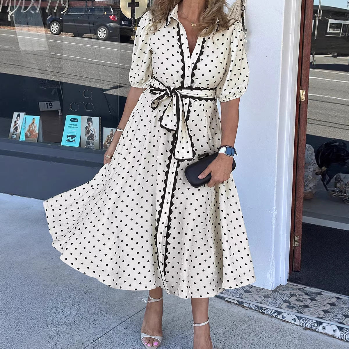 Women's New Lace-up Fashionable Casual Dress