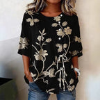 Women's Casual And Versatile Floral 3D Printed Top