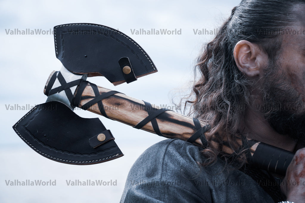 Double sided viking axe