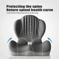 Ergonomic Memory Foam Seat Cushion with Lumbar & Back Support, Relieves Back Pain, Reduces Pressure