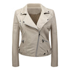 Korean-style Slim-fit Harajuku Student Biker Leather Jacket