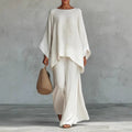 oversized batwing linen two-piece set