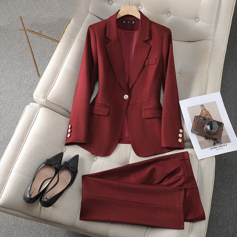 Bossa Long Sleeve Professional Suit Set Blazer And Pants