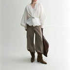 Spring Top Cotton Blend Asymmetrical Knot Design