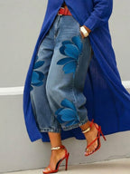 Loose Comfortable Versatile Printed Wide-leg Trousers