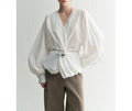 Spring Top Cotton Blend Asymmetrical Knot Design