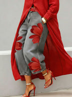 Loose Comfortable Versatile Printed Wide-leg Trousers