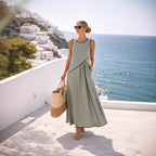 Mediterranean-style Vacation Dress For Women Contrast Colors