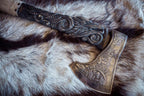 Engraved viking axe