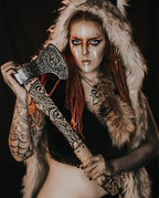 Engraved viking axe