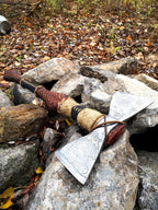 Double sided engraved axe